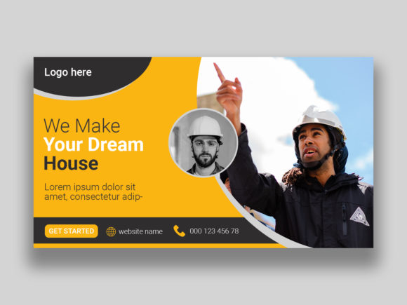 Construction Renovation Web Banner Design