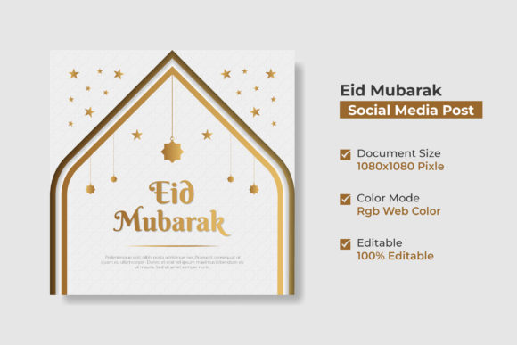Evaluating Eid Mubarak Social Media Banner and Post Templates