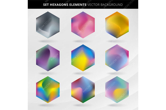 Hexagon Background Labels for Design