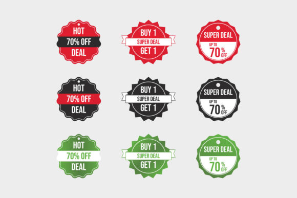 Hot Deal Sale Coupon Set Vector Elements: Elevating Visual Marketing with Professional Design Assets