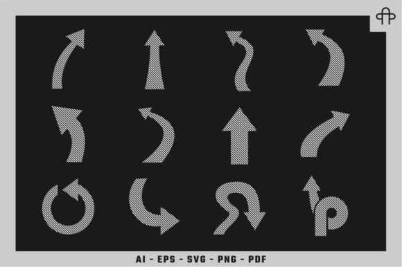 Integrating Arrows Striped Vector Illustration into Professional Design Workflows