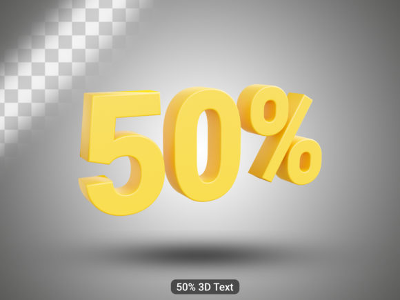 Mastering 50 Percent in 3D Text Design