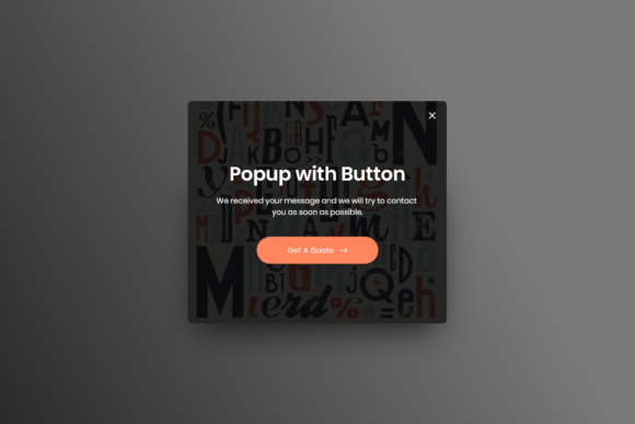 Popup with Buttons for Adobe XD