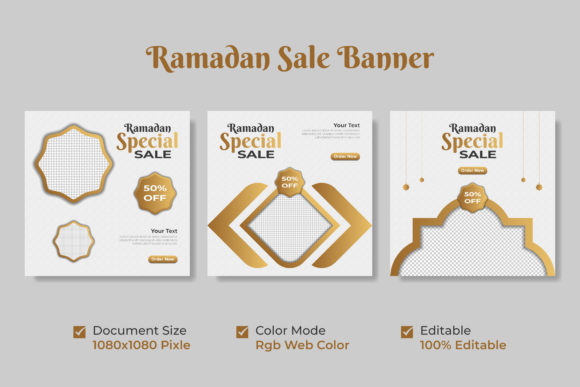 Ramadan Sale Social Media Post Bundle