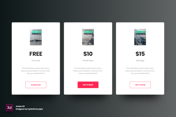 Streamline Your Ebook Sales with Adobe XD Pricing Tables