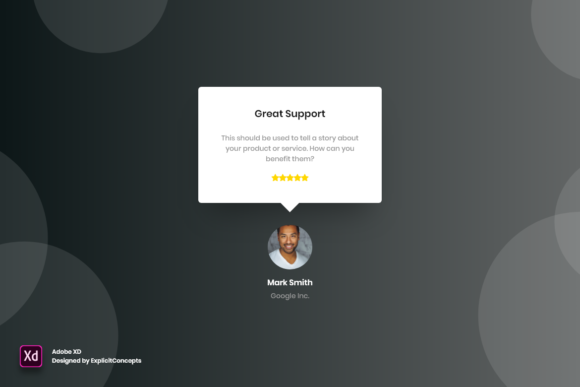 Streamlining Client Trust with Testimonial Vol 01 for Adobe XD