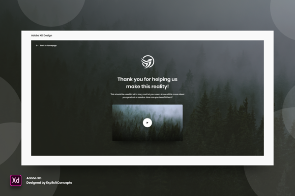 Streamlining Post-Conversion Design with a Thank You Page Template in Adobe XD