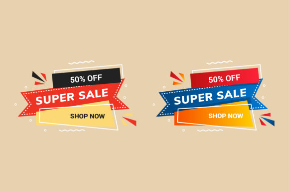 Super Sale Ribbon Banner Element Guide
