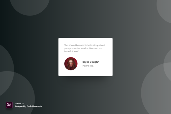 Testimonial Vol 07 for Adobe XD